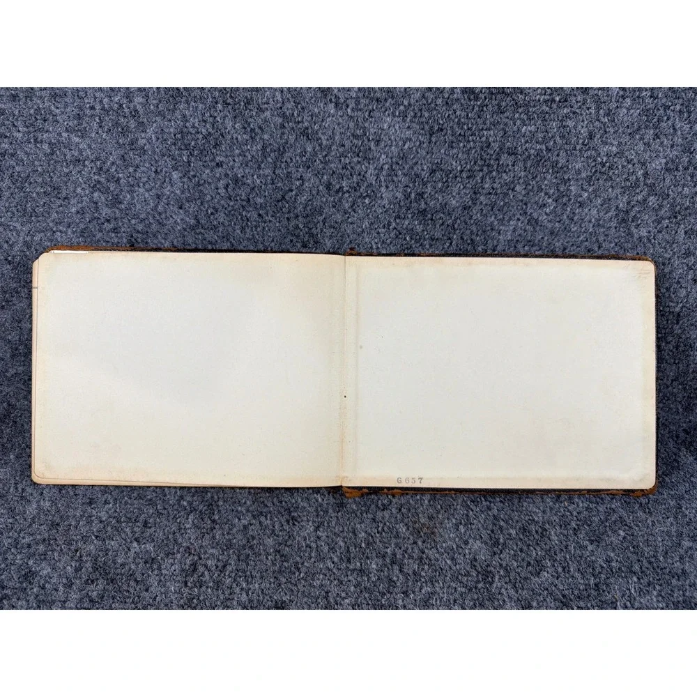 Vintage Samuel Ward Boston Leather Guest Book Made in USA Rare G657 Black Gold